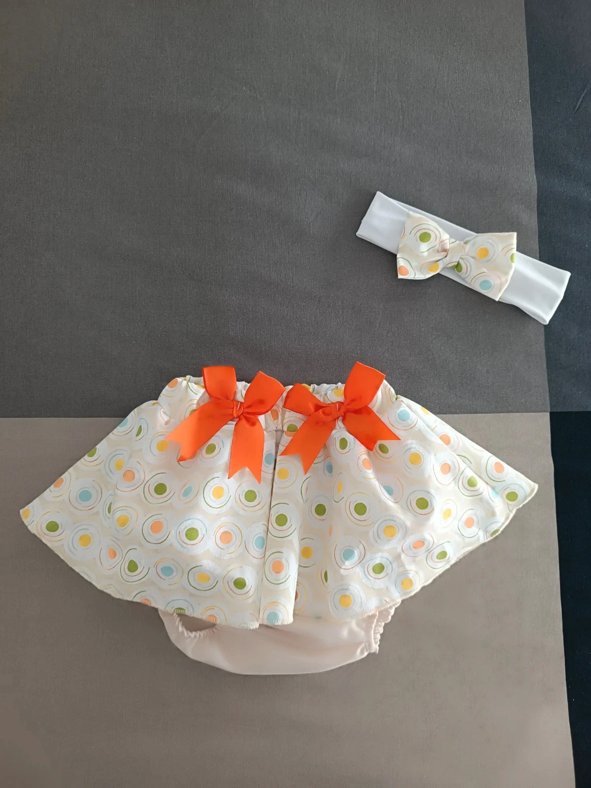 Saia tapa fraldas multicolorida - 12 meses